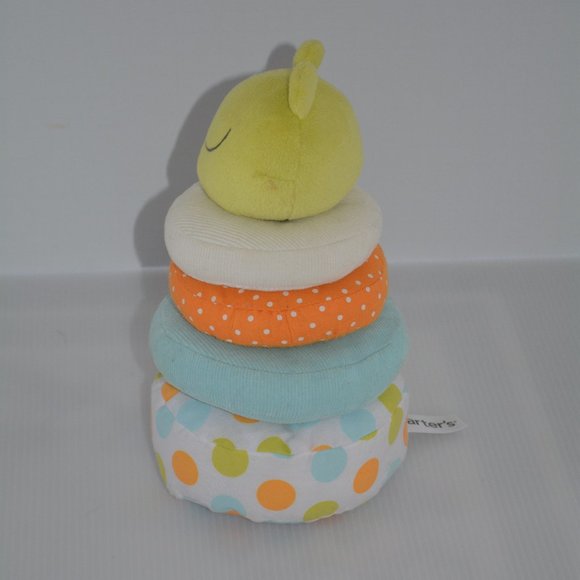 Carters Plush Soft Frog Ring Stacker Baby Toy - Picture 2 of 5